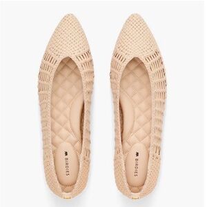 Birdies Beige Woven Flats